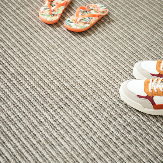 Moquette tissé plat Bali silver - vue de près