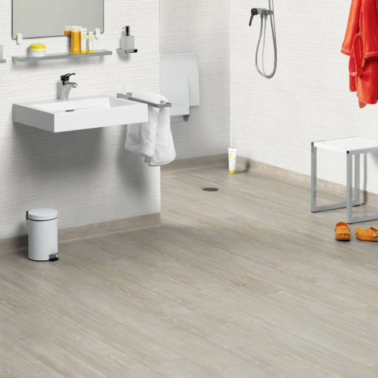 Lame vinyle Gerflor - Creation 55 à coller - White Lime - salle de bain