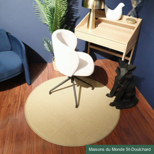 Tapis rond sisal Yucatan Sable