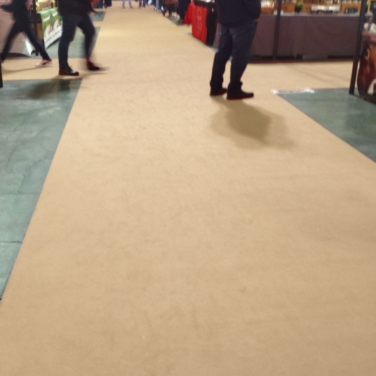 Moquette d’exposition Stand Expo sable, solution économique pour hall ou allée de salon