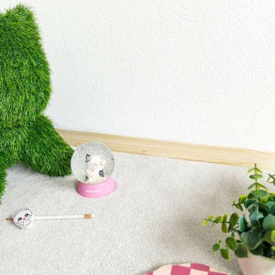 Tapis sur mesure ultra doux Kawaii - Gris perle confectionné en France dans une matière issue du fil recyclé Econyl®