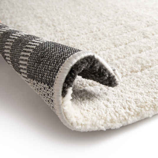 Tapis de salon en relief - Modern Circle - Crème - envers