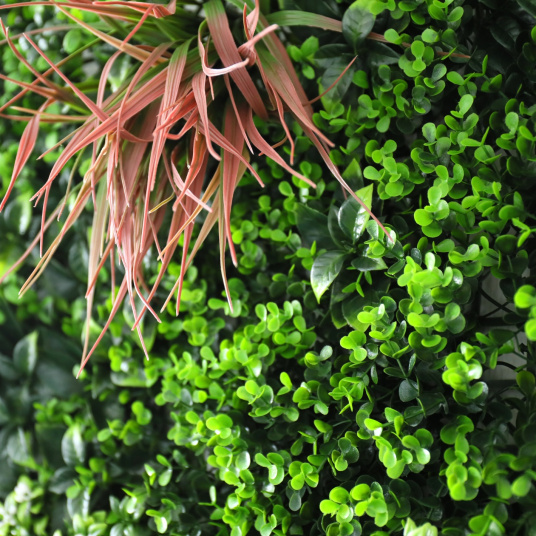 Texture du mur végétal artificiel Prairie avec nuances naturelles