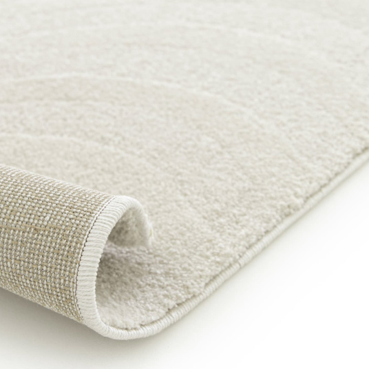 Tapis intérieur - Nazaré - Lignes écru et beige naturel - envers