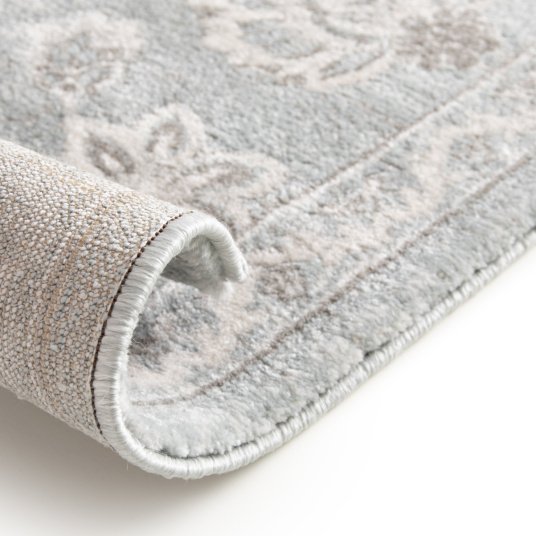 Tapis à motif floral oriental - Nora - Bleu - envers