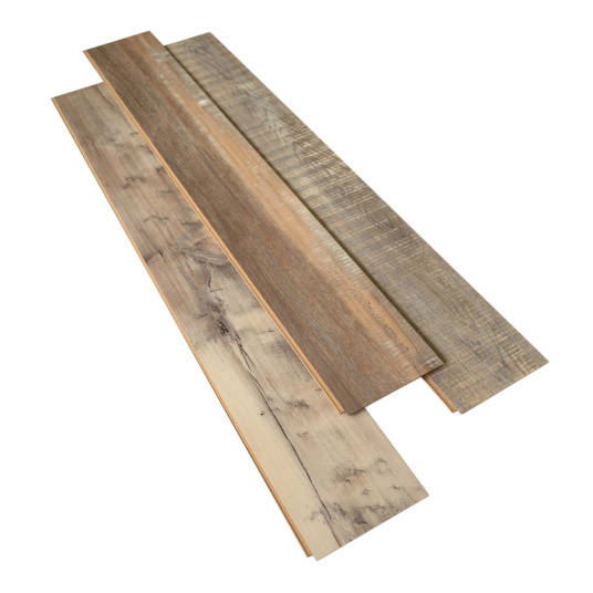 Packshot des lames vinyles clipsables Friends Pin Maike avec décor bois patiné