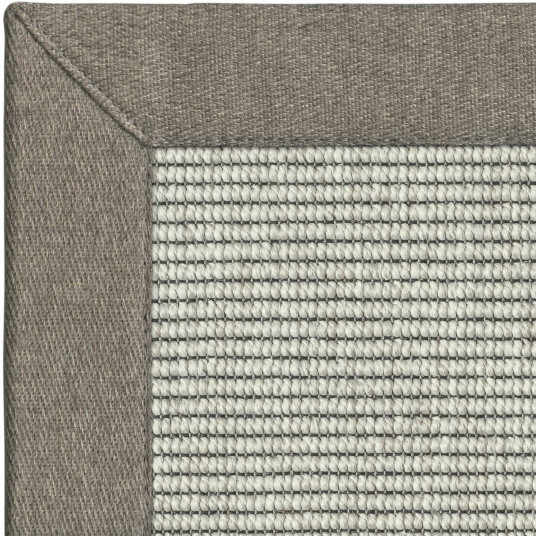 Tapis intérieur / extérieur Nusa blanc craie ganse marron glacé