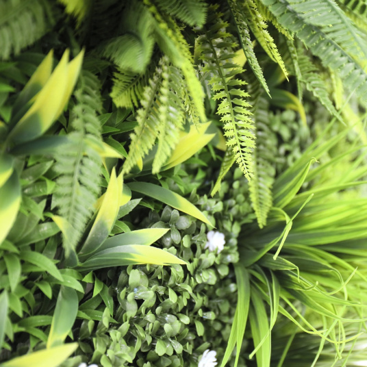 Feuillages réalistes en relief du mur végétal artificiel Printemps poétique