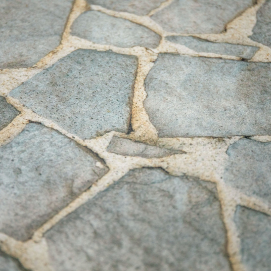 Moquette Stand imprimée Chemin pavé – structure pierres et joints clairs