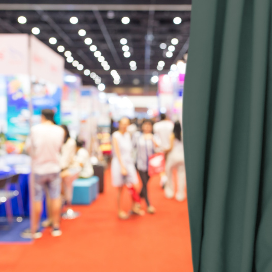 Coton gratté ignifugé couleur gris foncé - salon événement