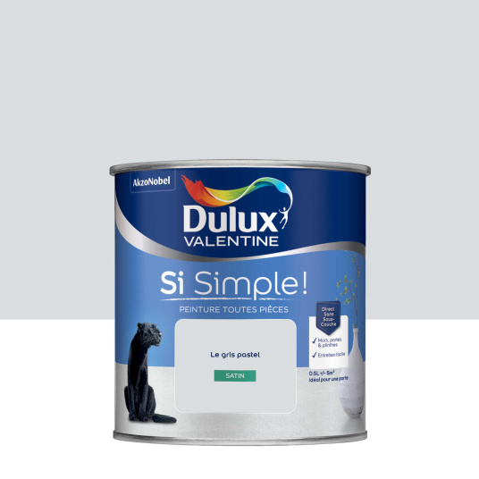 Dulux Valentine Si Simple! - Peinture toutes pièces - Satin Le Gris Pastel