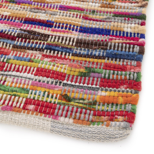 Tapis Chindi en matière recyclée - Unicité - Multicolore - coin