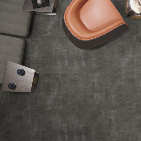 Dalles PVC Gerflor Creation 55 à coller Parker Station dans un espace lounge