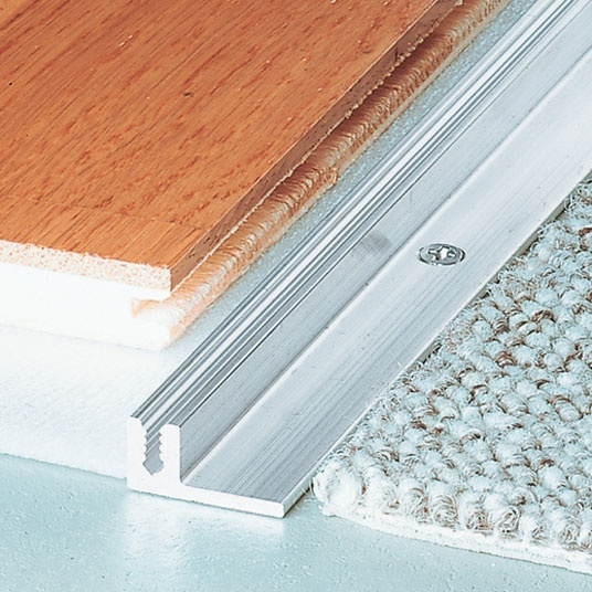 Barre de seuil Romus à visser 90 cm - Alu incolore - Rattrapage de niveau - Exemple barre de seuil