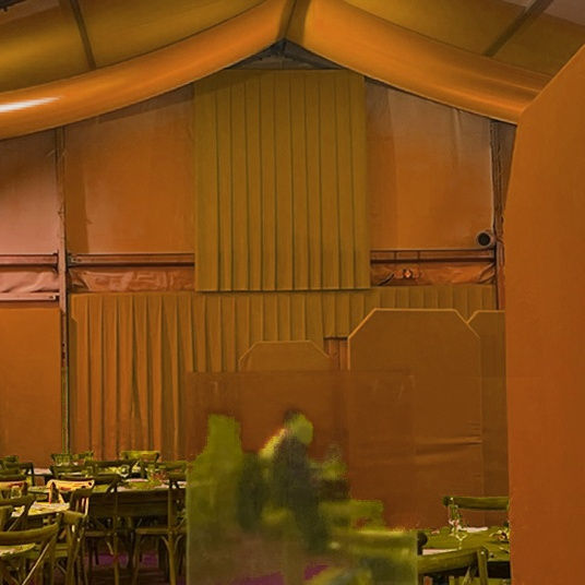 Coton gratté ignifugé couleur caramel - décoration