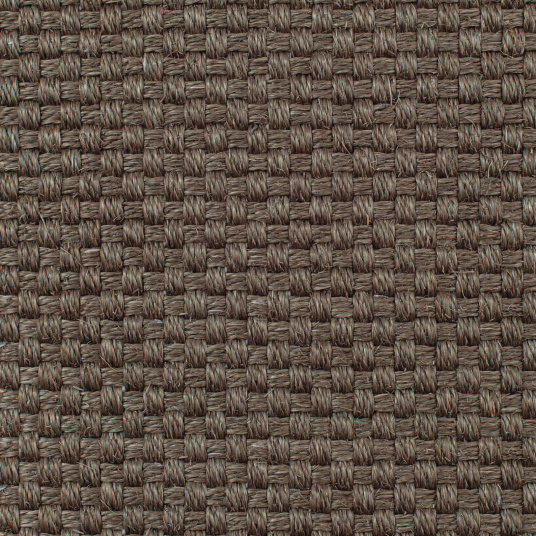 Tapis sur mesure sisal Bahia marron avec tissage natté 4x4