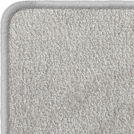 Texture douce et brillante du tapis Paillettes Star gris – bord surjeté