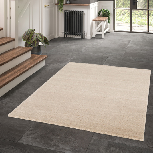 Tapis de salon - Pola - Beige et terra - entrée