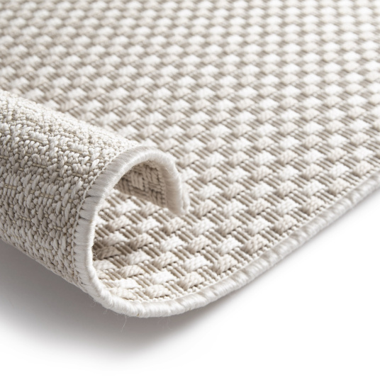 Tapis d'intérieur ou d'extérieur aspect sisal - Tijuana - Crème - envers