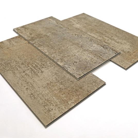 Revêtement clipsable effet béton beige - Dalle vinyle rigide Performance - Clic 5G