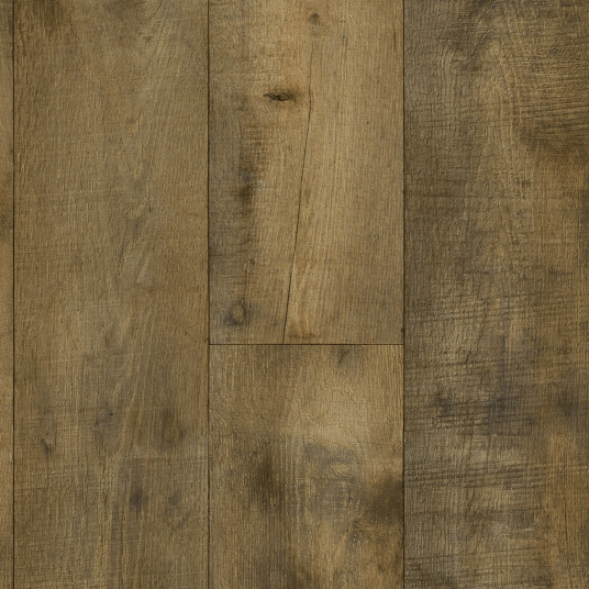 Sol Vinyle First - Effet parquet chêne brun foncé