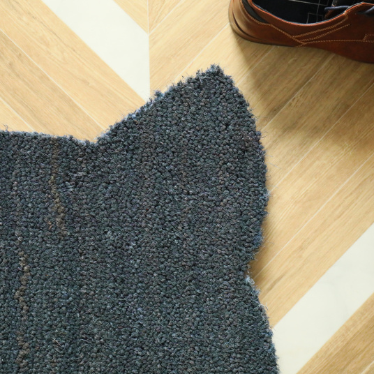 Paillasson Coco - Chat Miaou - Blue Jeans - vue de près