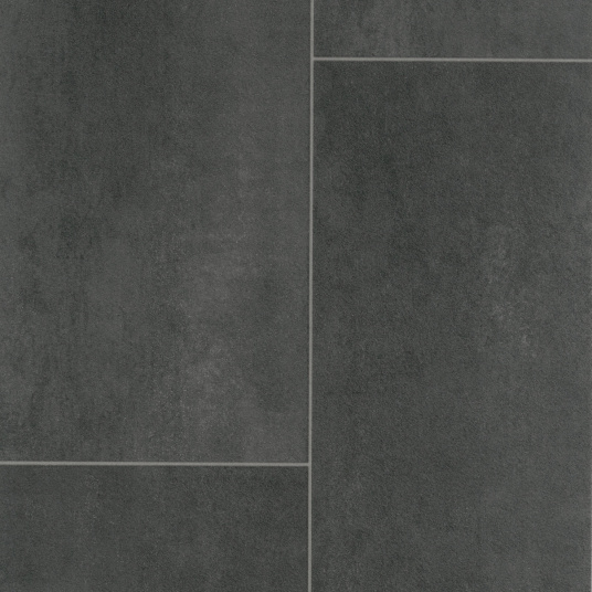 Sol Vinyle Textile Rénove - Effet carrelage minéral anthracite