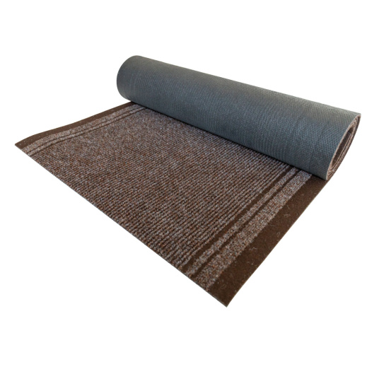 Tapis de couloir et d'entrée brun - Antidérapant au mètre dévoilant son envers gel conçu pour un maintien optimal
