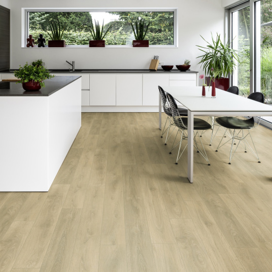 Parquet flottant Stratifié - Chêne Brun Sable - Cuisine