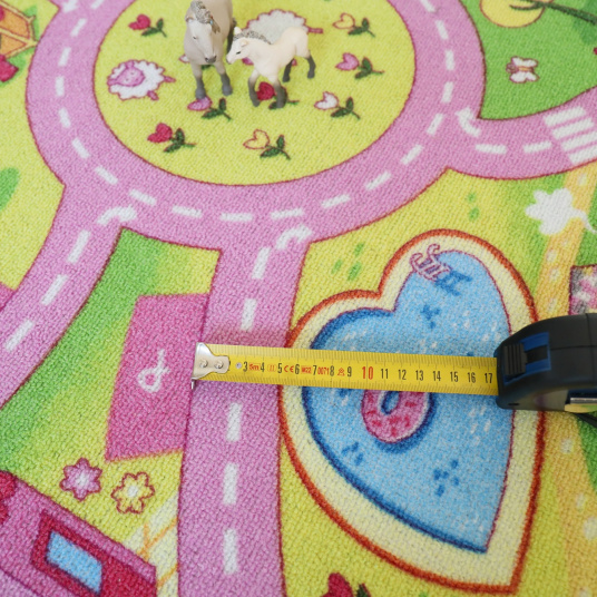 Tapis rond de jeu enfant circuit de voiture shopping - dimensions