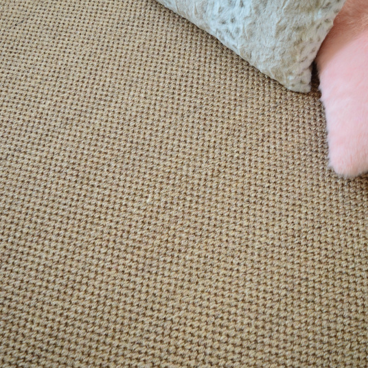 Tapis sisal Kidara orge ganse taupe - gros plan
