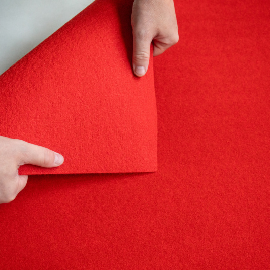 Revêtement événementiel Orotex Revexpo Rouge aperçu de l’envers