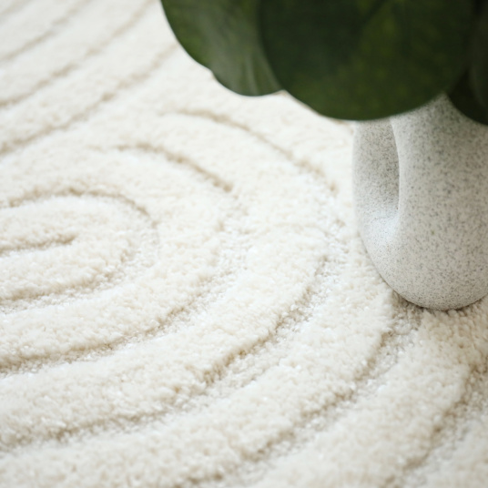 Tapis salon doux Circle - gros plan
