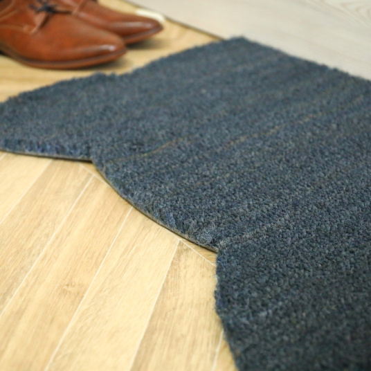 Paillasson Coco - Chat Miaou - Blue Jeans - gros plan