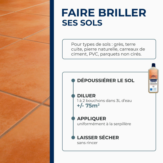 Savon noir à l'huile de lin Stawax - 1L - application