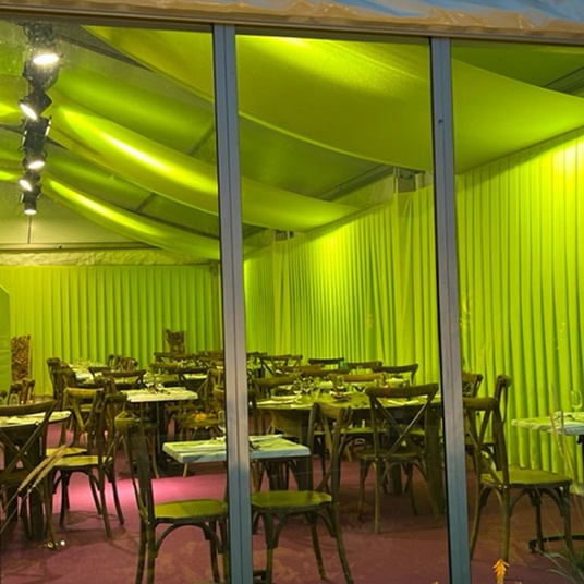 Coton gratté ignifugé couleur citronnelle - décoration