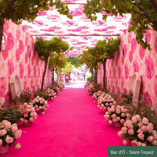 Moquette filmée - Stand Event - Rose Fushia - Partenariat