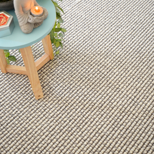 Laine et Sisal Caloundra grosses boucles - Crème - Vue de haut