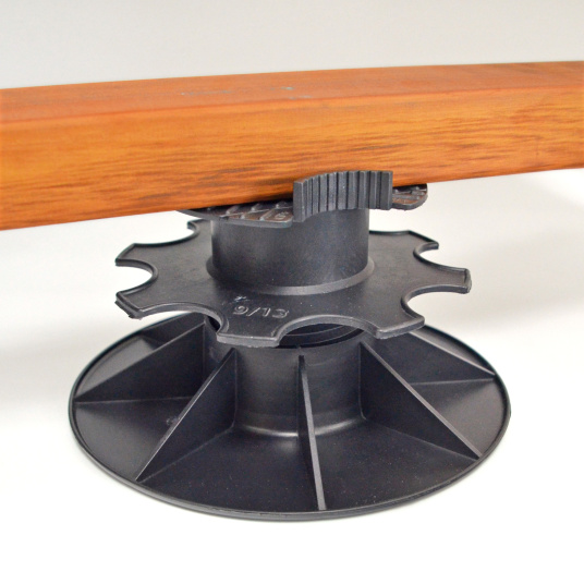 Plot terrasse - Lambourde larg. max. 72 mm - Hauteur réglable de 9 à 12,5 cm - Plot avec lambourde