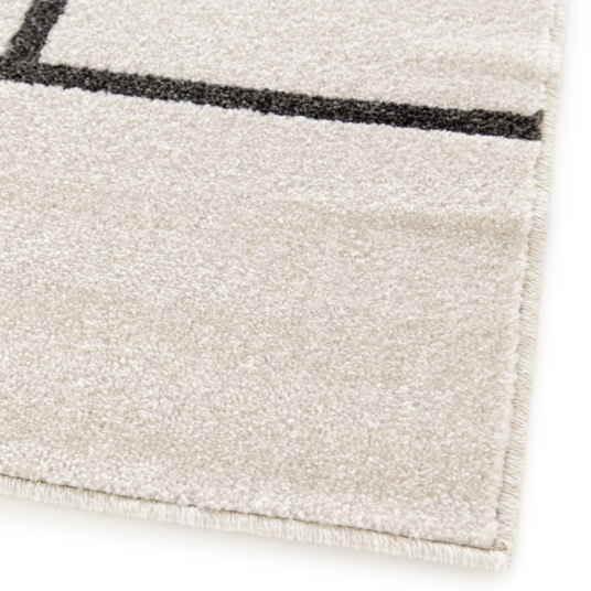 Tapis de salon motif graphique - Urban - Beige - coin