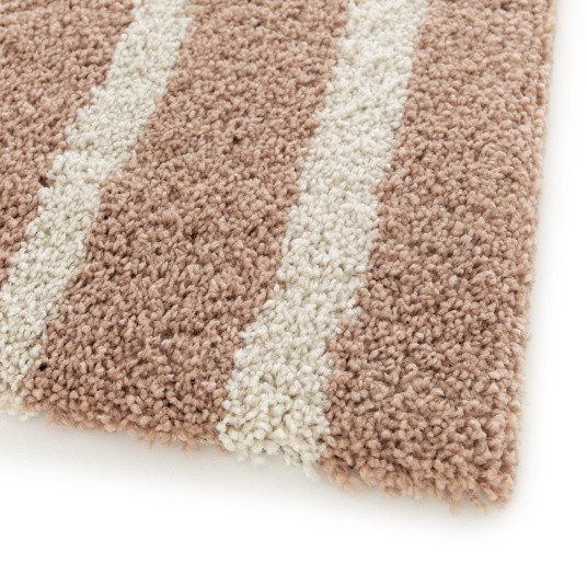 Tapis à poils longs Rainbow rose - coin