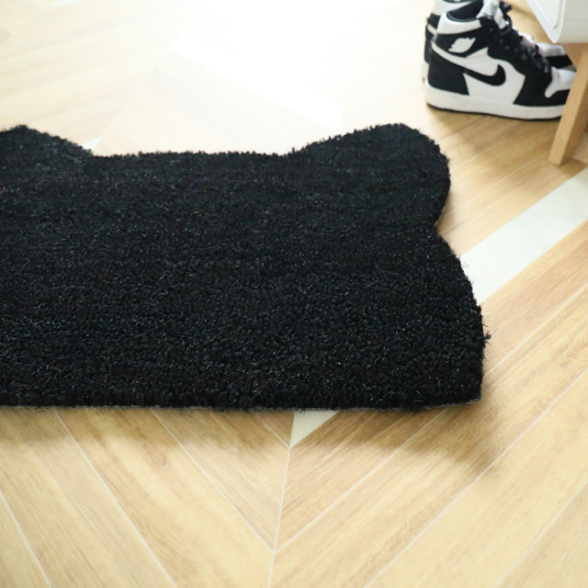 Paillasson Coco - Chat Miaou - Noir - tranche