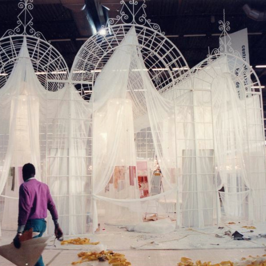 Coton gratté ignifugé couleur écru - décoration