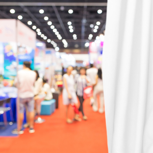 Coton gratté ignifugé couleur blanc - salon événement