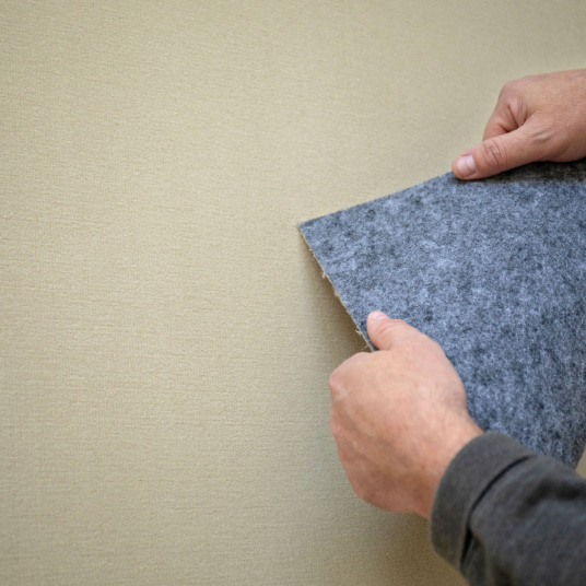 Envers de la moquette velours Loft beige