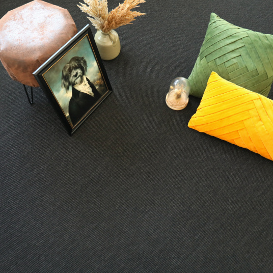 Tissé plat Mahé - Couleur Noir - Vue de loin