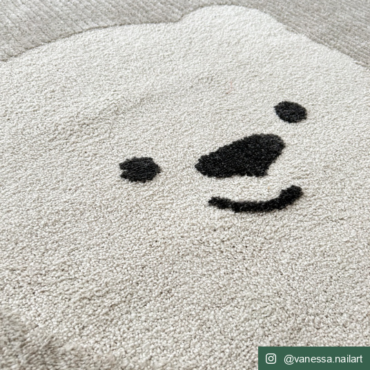 Tapis chambre d'enfant - Petit ourson - Beige - partenariat