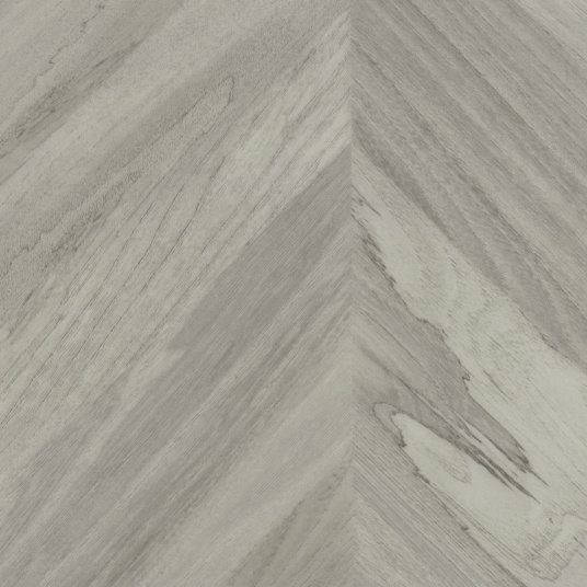 Gros plan sur la texture effet bois gris du revêtement vinyle Olympus T91, gamme IPERFORM 370