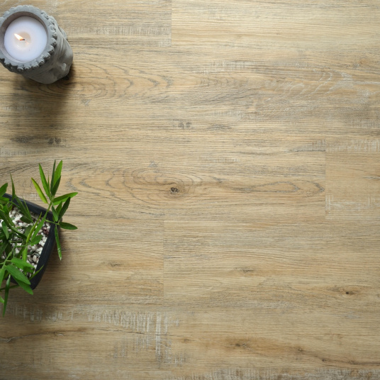 Lame sol vinyle Performance - Clic 5G - Parquet Chêne Vieilli - Vue de haut