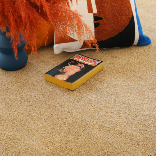 Tapis ovale en matière recyclée Re-cycle camel - matière